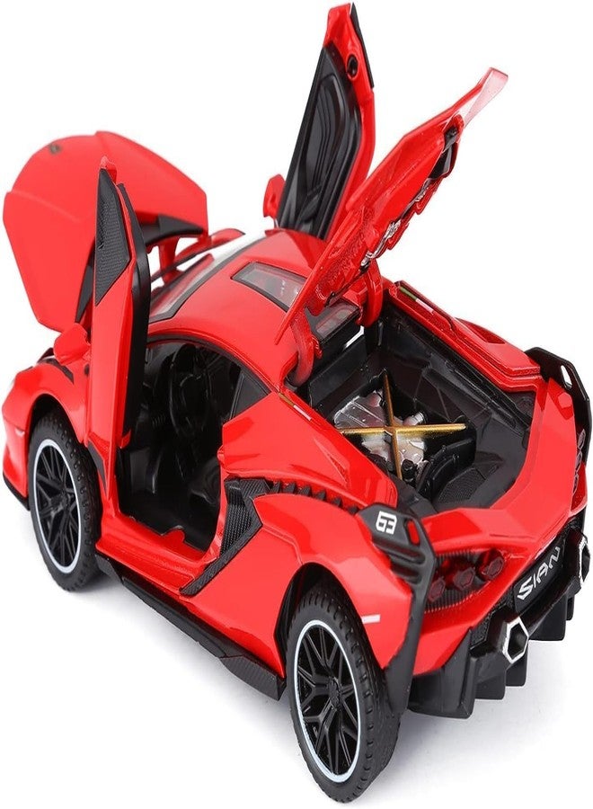 سكاي تيك سيارة لعبة لامبورغيني سيان من سكاي تك®، بمقياس 1:32، مصنوعة من سبيكة معدنية حصرية، تعمل بنظام السحب للخلف، مزودة بأبواب قابلة للفتح وإضاءة وموسيقى، هدية مثالية للأولاد. 【الألوان متوفرة حسب المخزون】 - Image 5